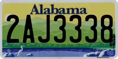 AL license plate 2AJ3338