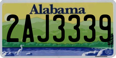AL license plate 2AJ3339
