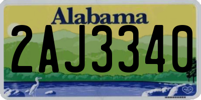 AL license plate 2AJ3340