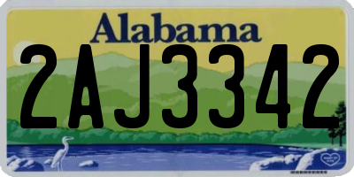 AL license plate 2AJ3342