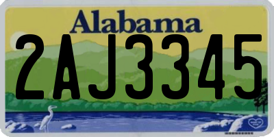 AL license plate 2AJ3345