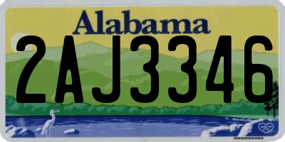 AL license plate 2AJ3346