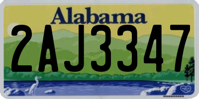 AL license plate 2AJ3347