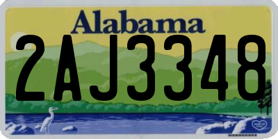 AL license plate 2AJ3348