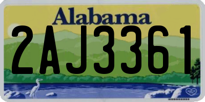 AL license plate 2AJ3361