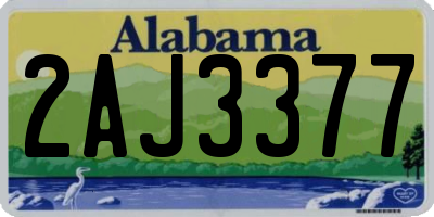 AL license plate 2AJ3377