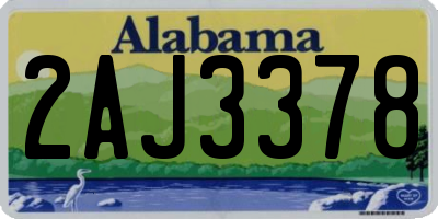 AL license plate 2AJ3378