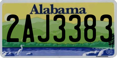 AL license plate 2AJ3383