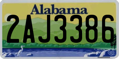 AL license plate 2AJ3386