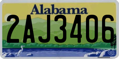 AL license plate 2AJ3406