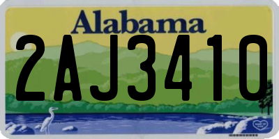AL license plate 2AJ3410