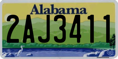 AL license plate 2AJ3411