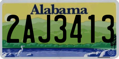 AL license plate 2AJ3413