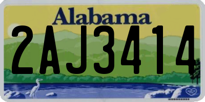 AL license plate 2AJ3414