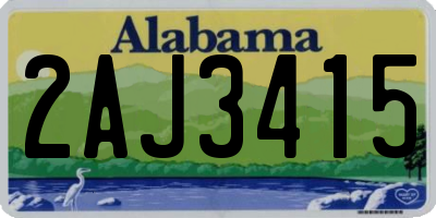 AL license plate 2AJ3415