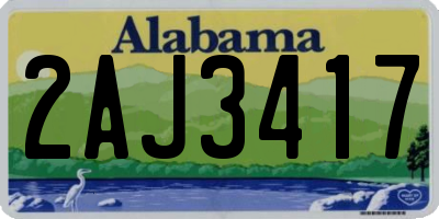 AL license plate 2AJ3417