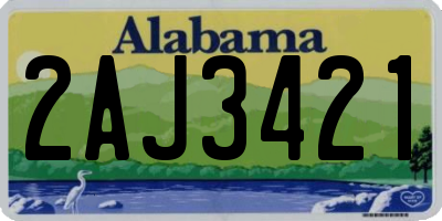 AL license plate 2AJ3421
