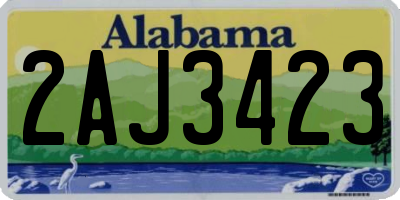 AL license plate 2AJ3423