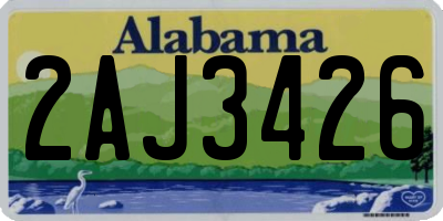 AL license plate 2AJ3426