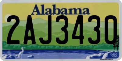 AL license plate 2AJ3430