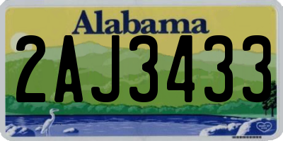 AL license plate 2AJ3433