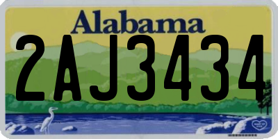 AL license plate 2AJ3434