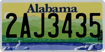 AL license plate 2AJ3435