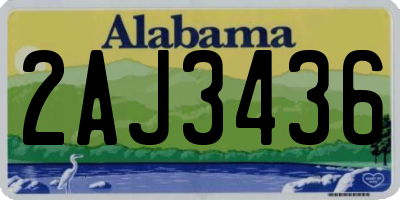 AL license plate 2AJ3436