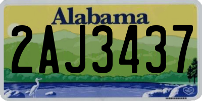 AL license plate 2AJ3437