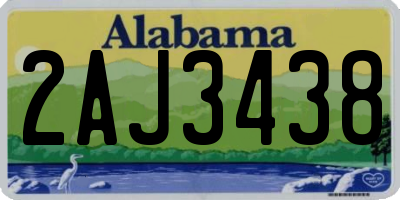 AL license plate 2AJ3438