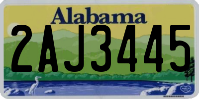 AL license plate 2AJ3445
