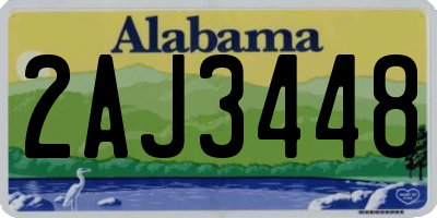 AL license plate 2AJ3448