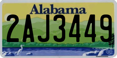 AL license plate 2AJ3449