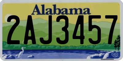 AL license plate 2AJ3457