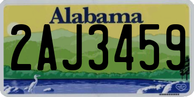 AL license plate 2AJ3459