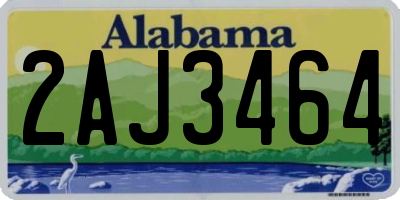 AL license plate 2AJ3464