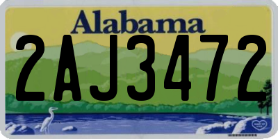 AL license plate 2AJ3472