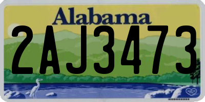 AL license plate 2AJ3473