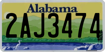 AL license plate 2AJ3474