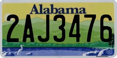 AL license plate 2AJ3476