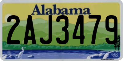 AL license plate 2AJ3479