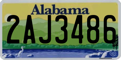 AL license plate 2AJ3486