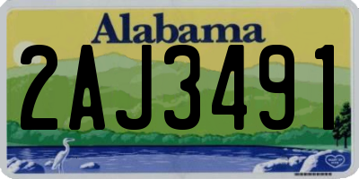 AL license plate 2AJ3491