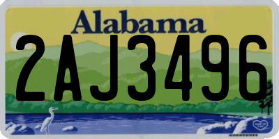 AL license plate 2AJ3496