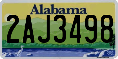 AL license plate 2AJ3498