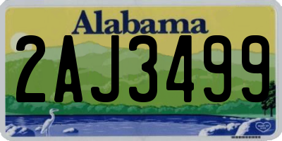 AL license plate 2AJ3499