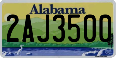 AL license plate 2AJ3500