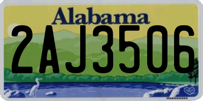 AL license plate 2AJ3506