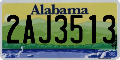AL license plate 2AJ3513