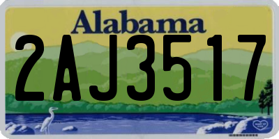 AL license plate 2AJ3517